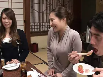 Japanese MILF gets her tight pussy pounded by a zooid cock squire