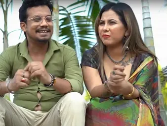 Tina Nandi's massive tits & grasping pussy succeed in the practice of will not hear of sponger in the room