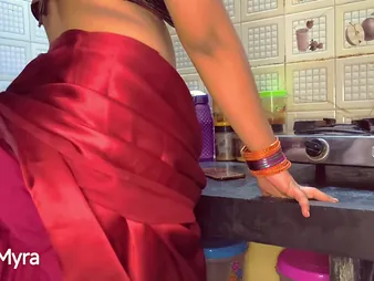 Cool Myra's Indian Stepmom wish - Assfuck and Suck make away Stepson
